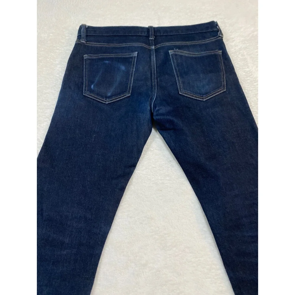 Uniqlo Mens Slim Fit Selvedge Jeans Indigo Blue Stretch 31x32 321-160114